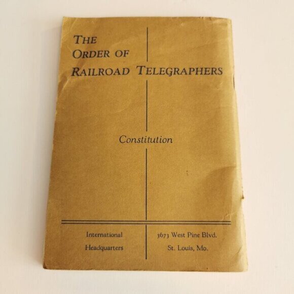 1936 Constitution Railroad Telegraphers Booklet Railway Workers Mutual Benefit - Picture 5 of 10